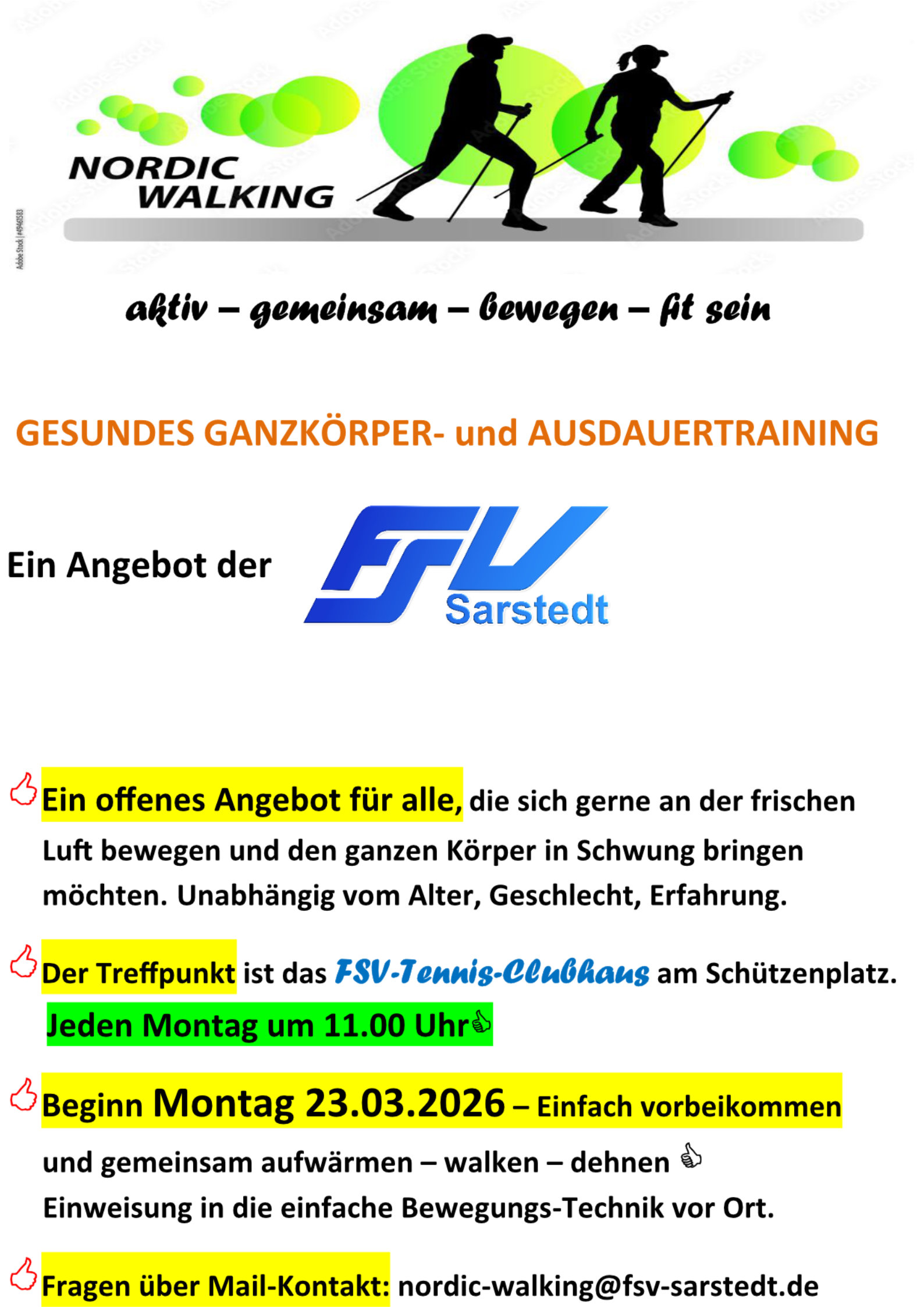 Flyer Nordic Walking